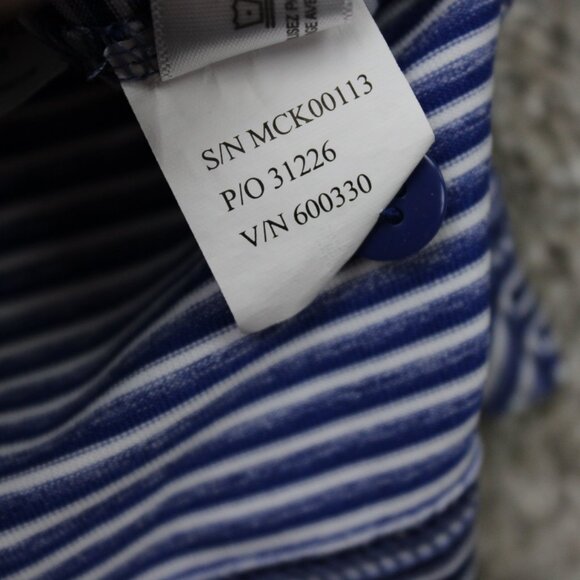 Cutter & Buck Polo Shirt Mens XL Blue/White Stretch S/S Golf Torrey Pines Logo - Picture 10 of 14